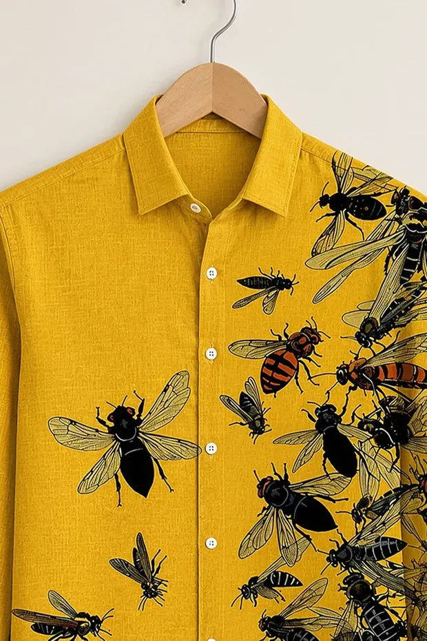Men's Yellow Honeybee Graphic Shirt