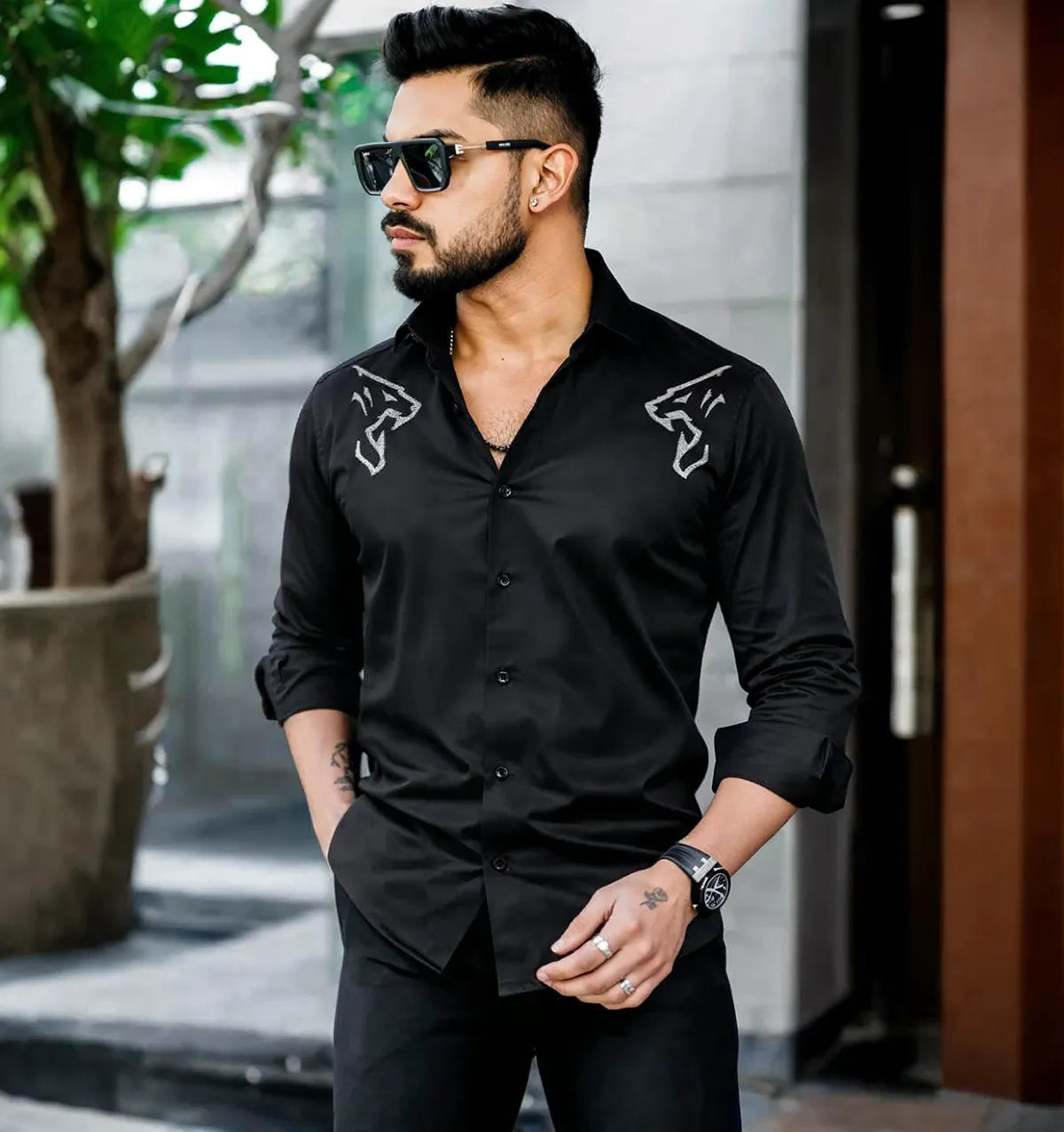 Black Wolf Crystal Premium Shirt