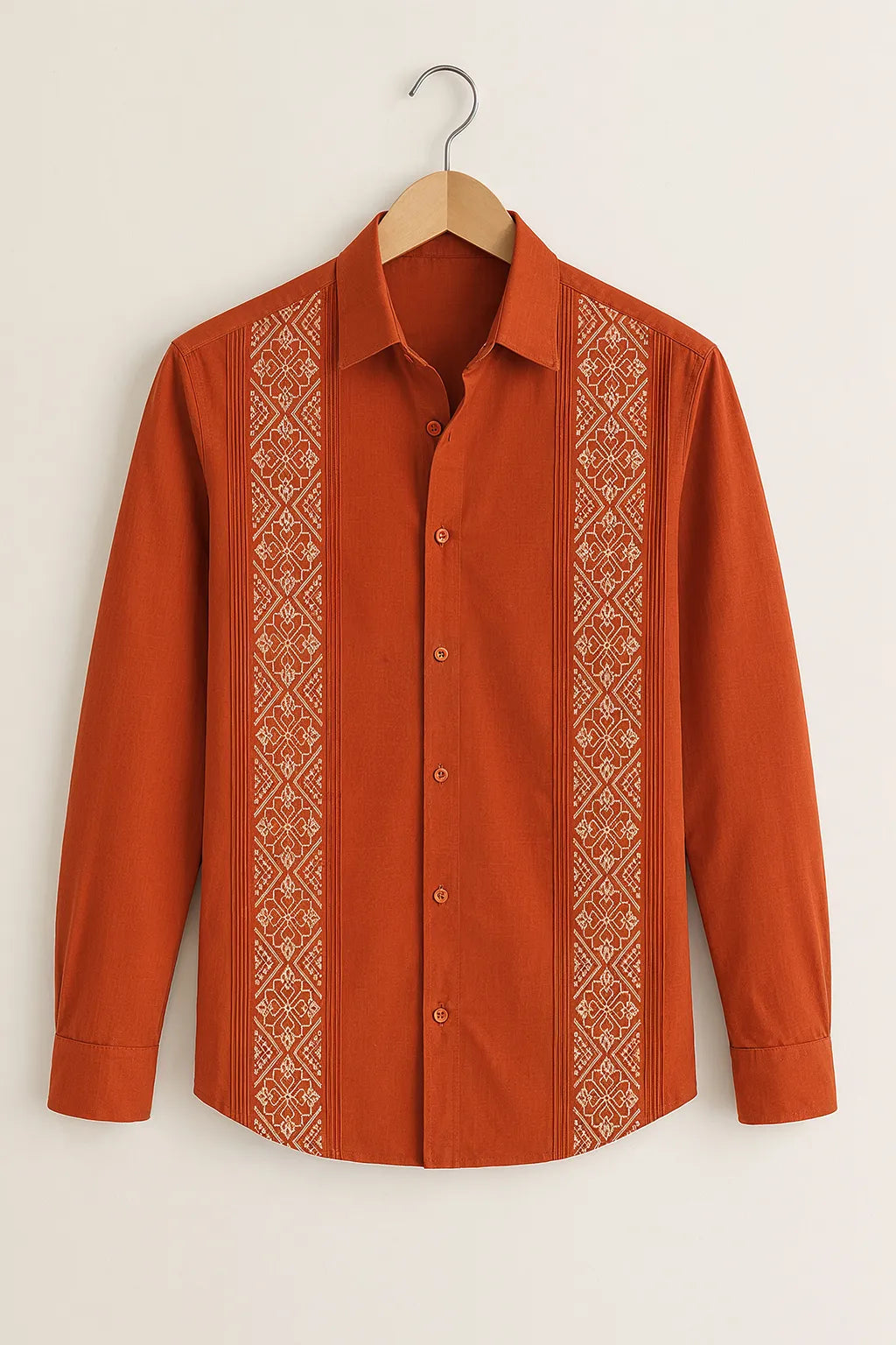 Rust Cultural Print Shirt