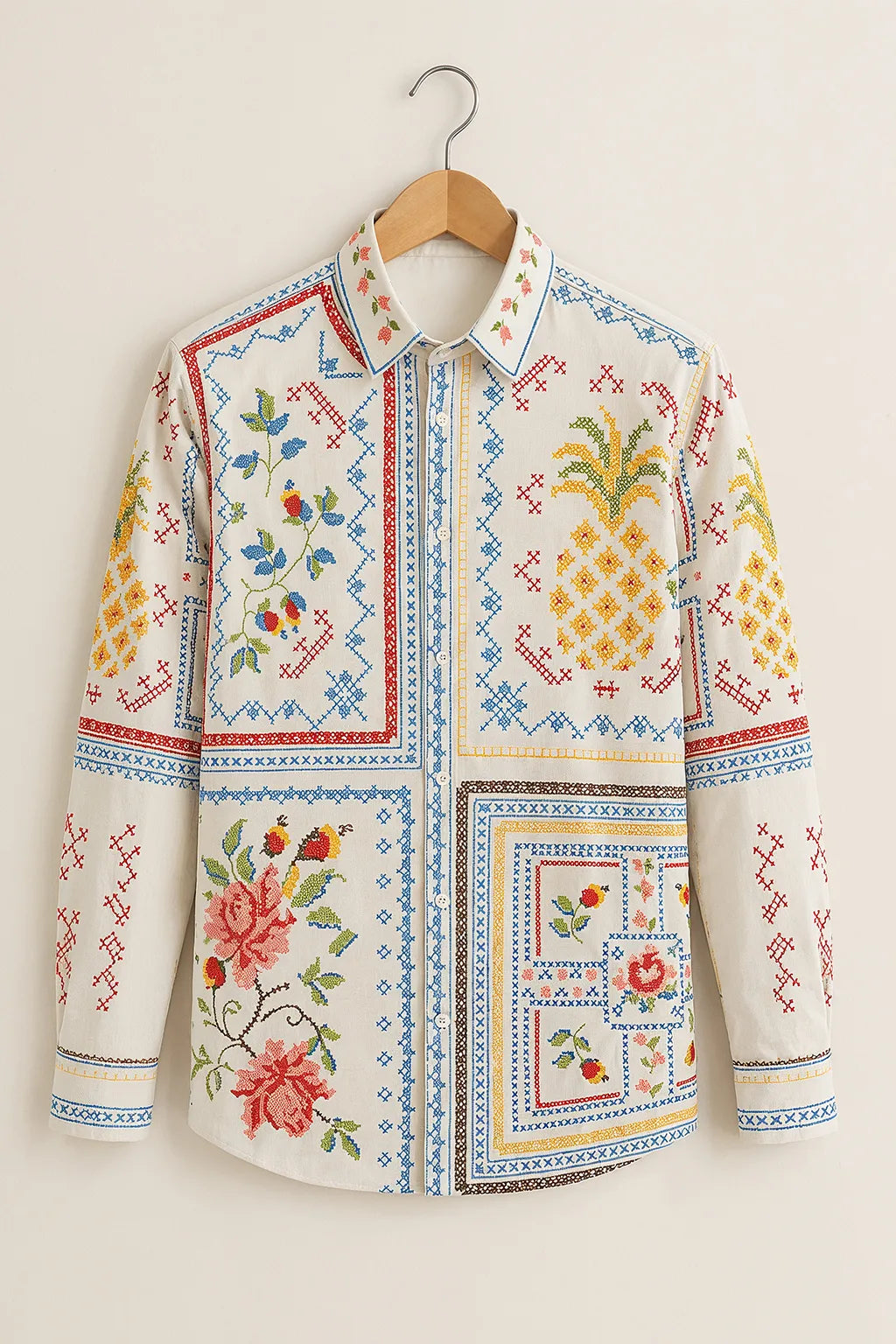 Artisan Patchwork Print Shirt