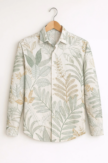 Men’s Botanical Leaf Print Shirt