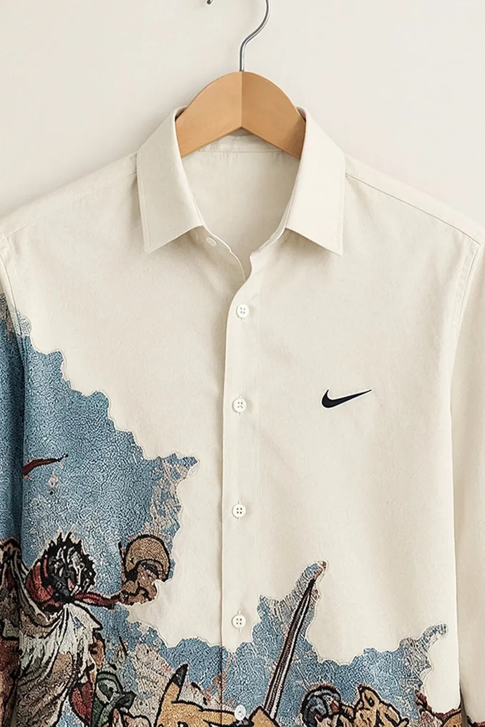 Men's Multicolor Anime Full Sleeve Shirt