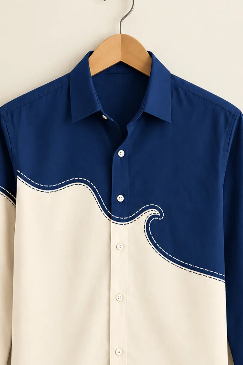Men's Royal Blue Stylish Designer Shirt