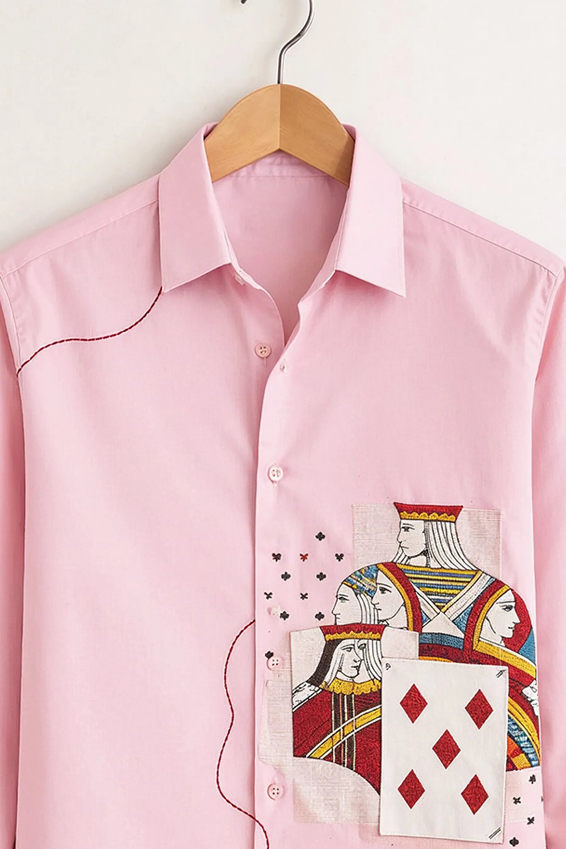 Royal Card Patch Shirt – Blush Pink
