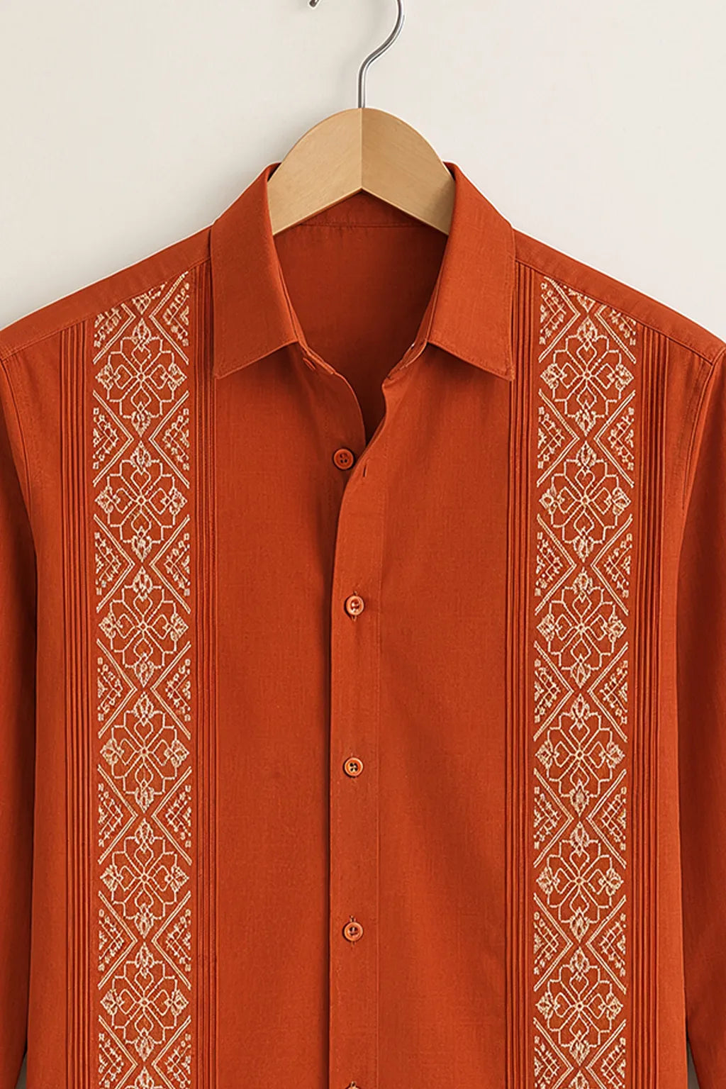 Rust Cultural Print Shirt