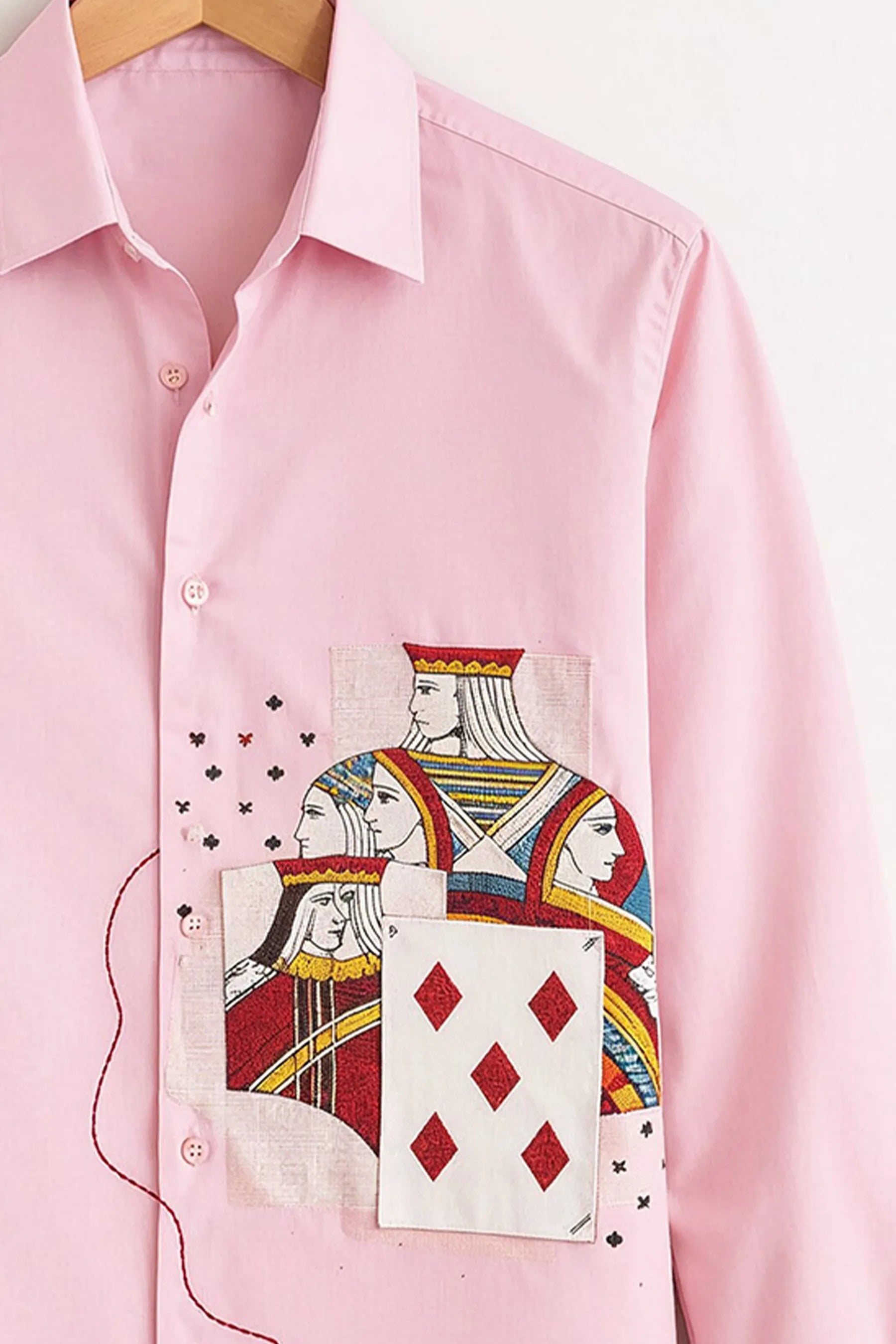 Royal Card Patch Shirt – Blush Pink