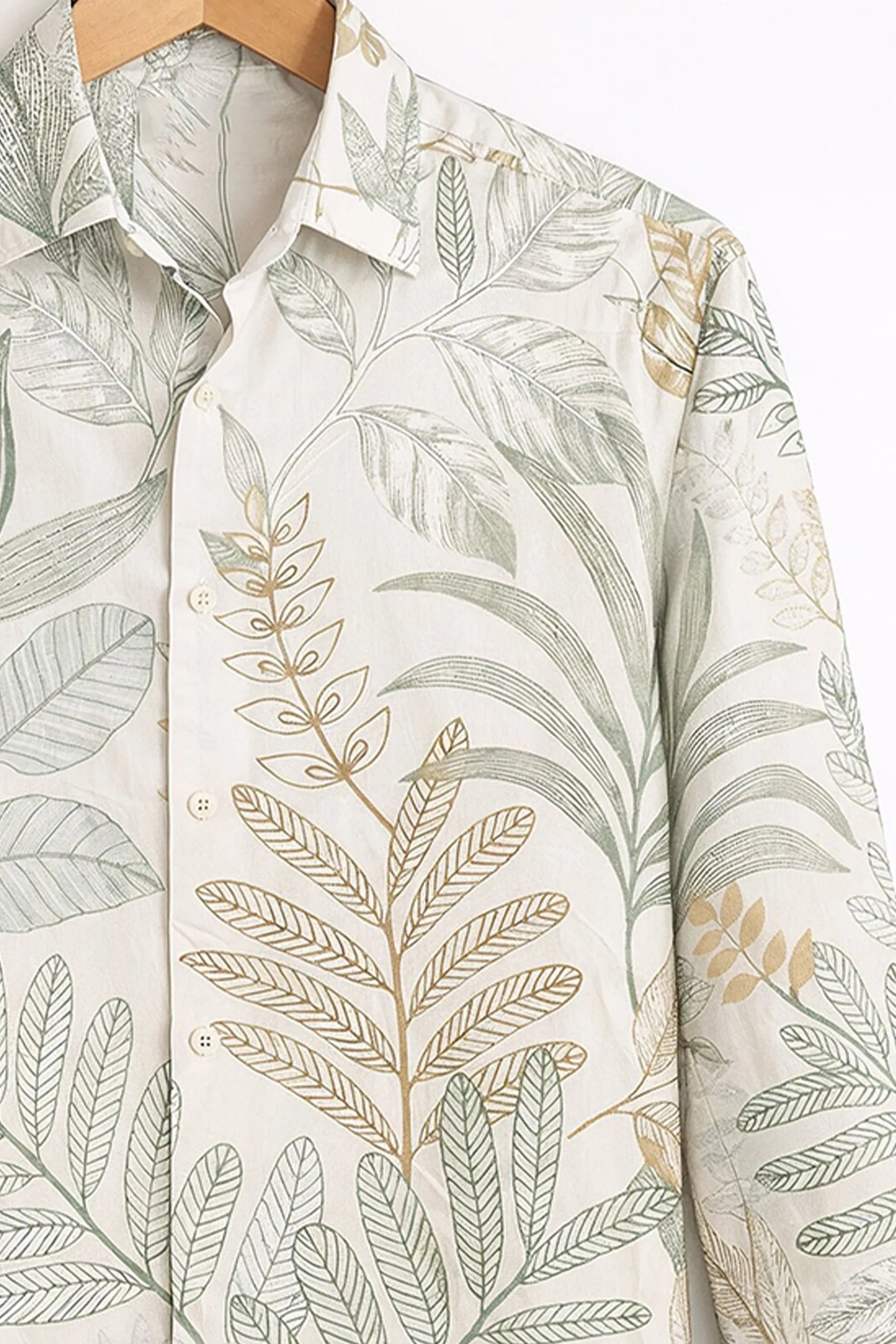 Men’s Botanical Leaf Print Shirt