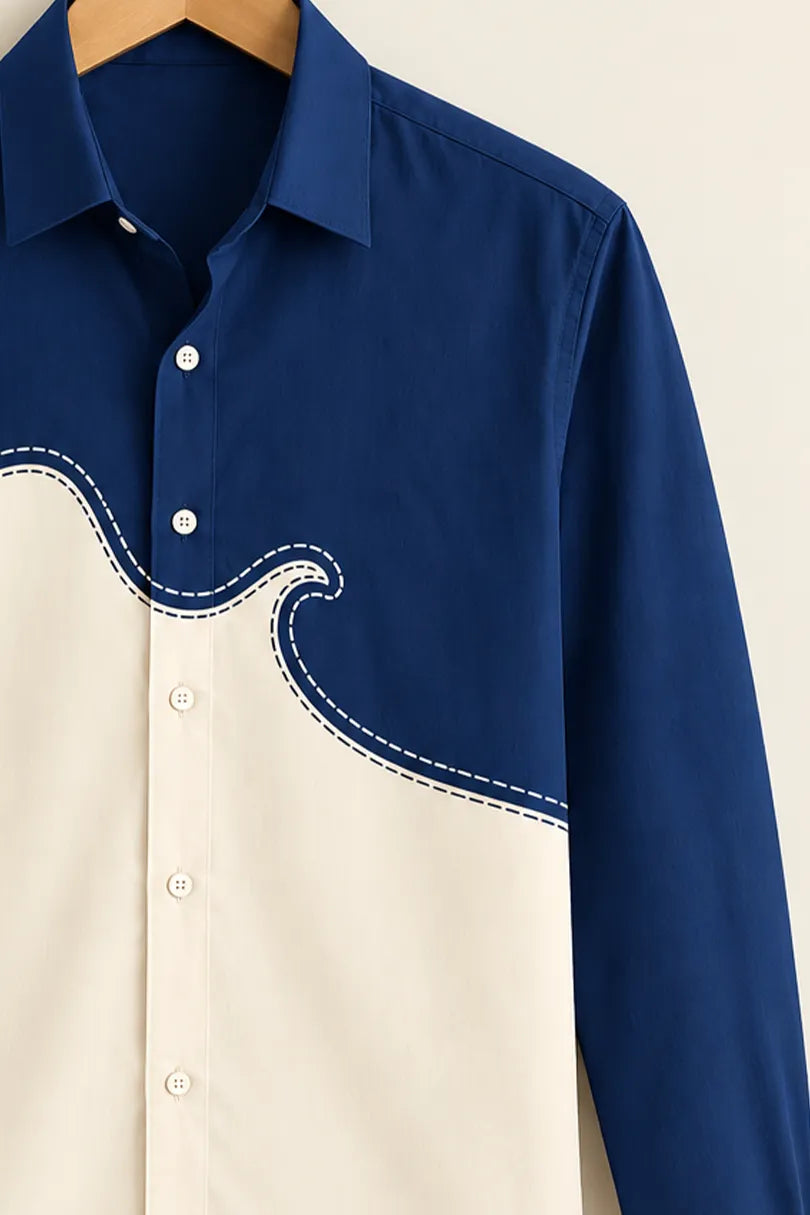 Men's Royal Blue Stylish Designer Shirt