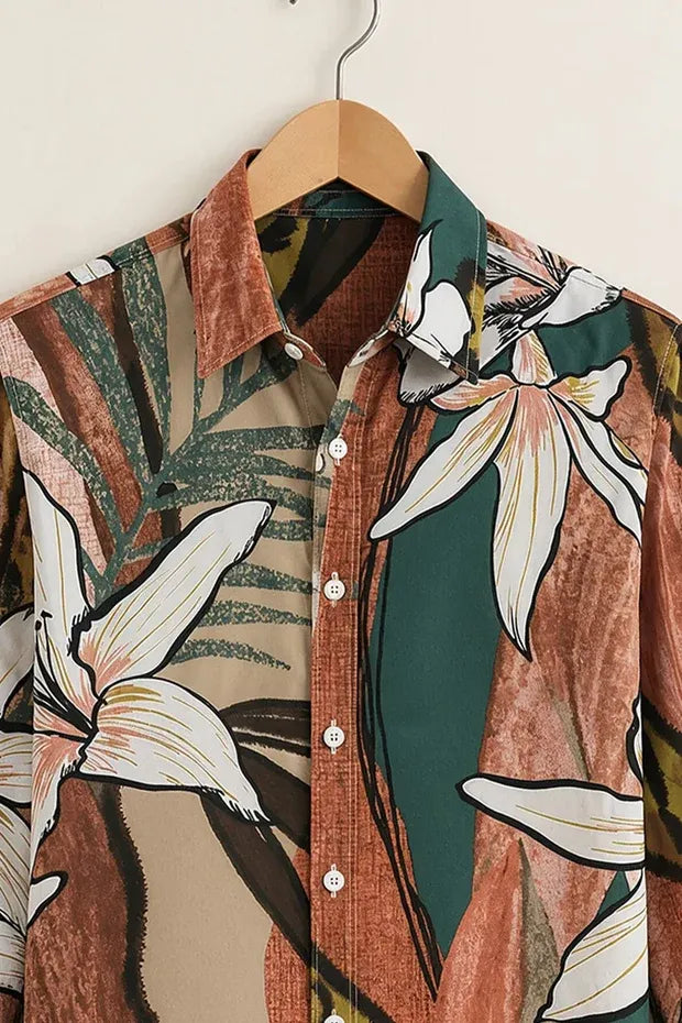 Men's Premium Multicolor Floral Art Shirt